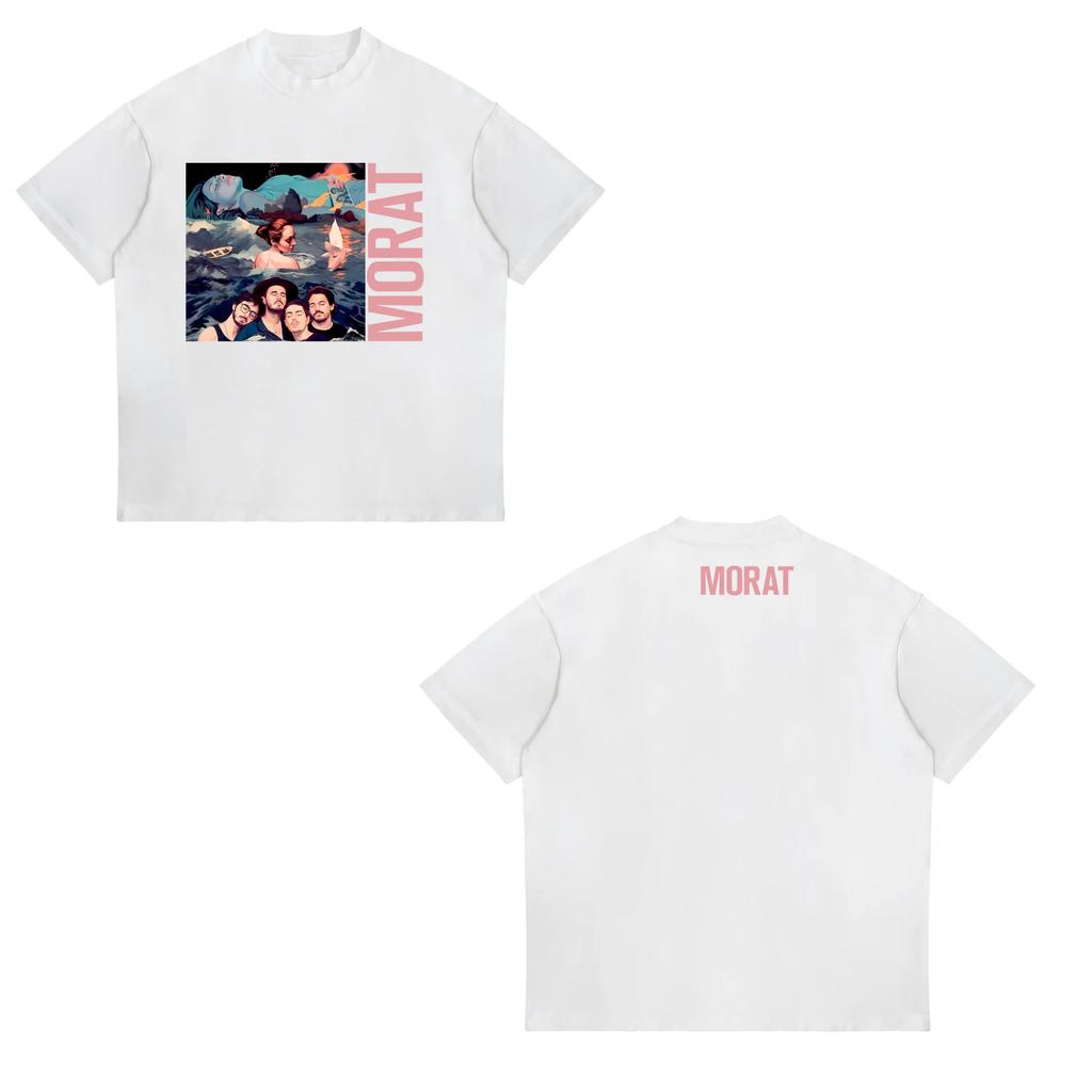 Colombia Band Morat Album Poster Graphic T Shirts Harajuku Pop Music Short Sleeve Tshirts Unisexs Womens Casual Fashion Tshirt