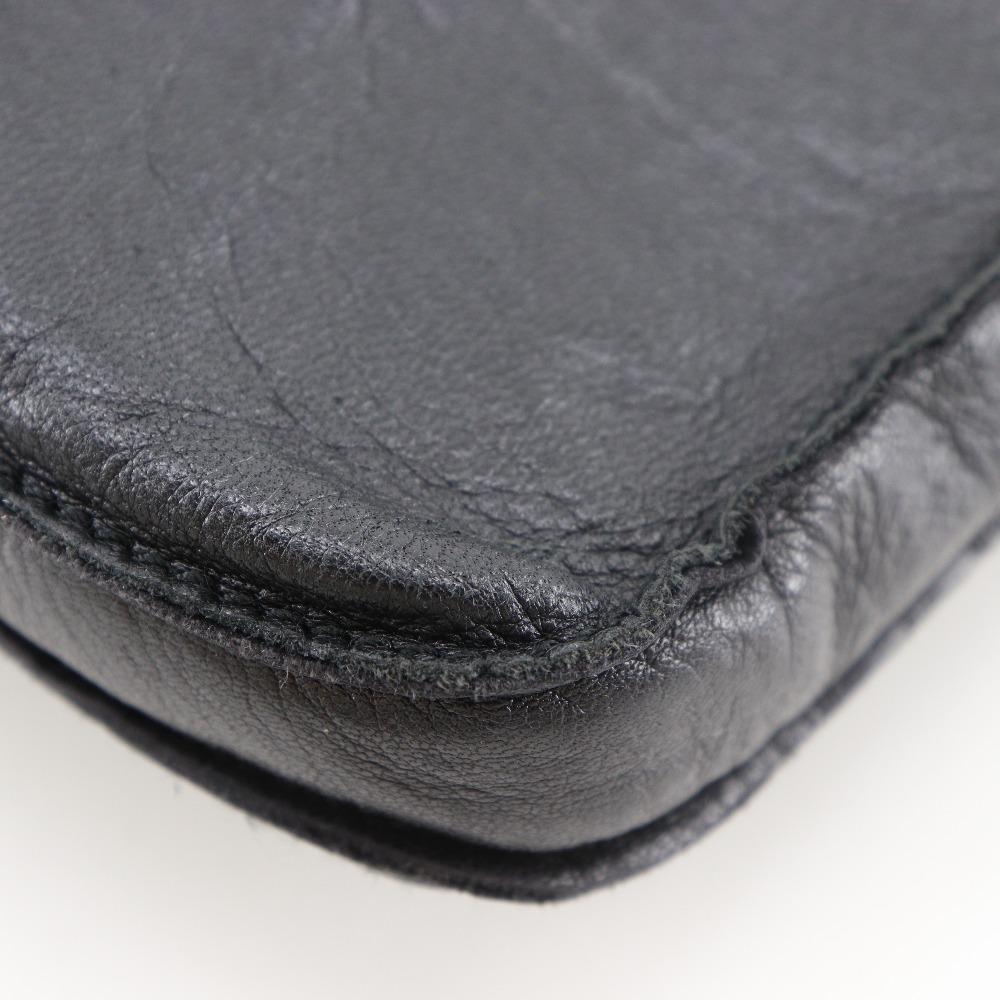 HERMES Toudu Shoulder Bag black Calfskin unisex Used