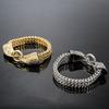 Mens Punk Style Stainless Steel Bracelet Titanium Chain Jewelry Biker Riders Outdoor Adventure
