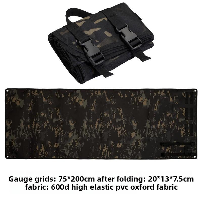 Outdoor equipment portable mat camping picnic mat foldable waterproof and moisture-proof sniper shooting range tactical training shooting mat 【75*200CM】Black