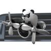 Car Airplane - Car , Cute Animal Pilot Rotating Propeller