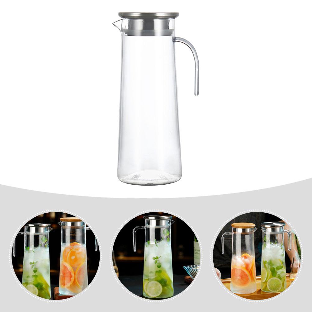 Konvice Domácí Džbán na Studenou Vodu Láhev Džbán s Víkem Nápoj Stolní Stříbrný