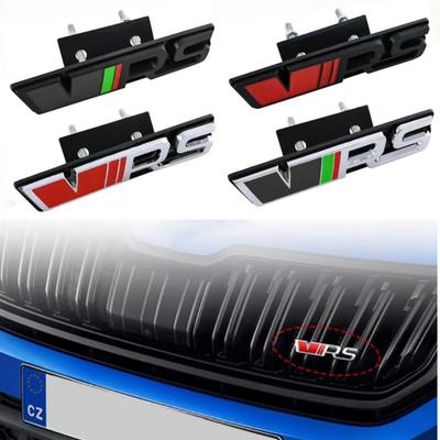 1Pc Car Front Grill Emblem Badge, Car Rear Trunk Emblem Badge Sticker for Octavia 1 2 3 Rapid Kodiaq Karoq Fabia Kamiq Superb