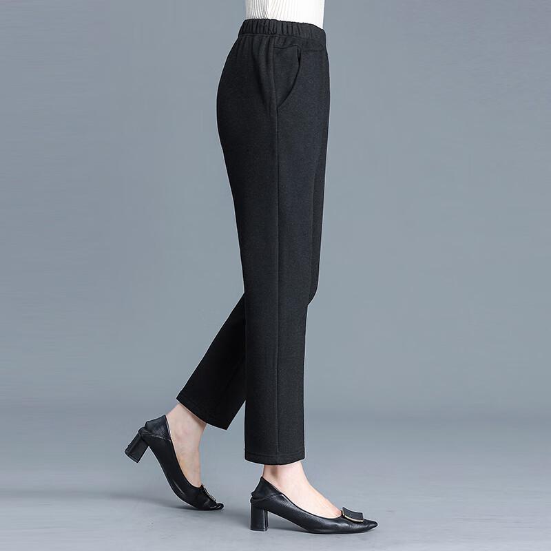 Women's Fleece-Lined Winter Elastic Waist Mom Pants