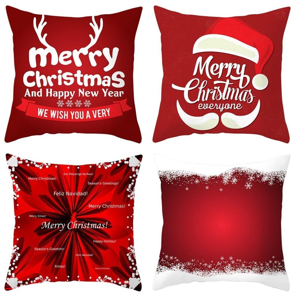 Vibrant Christmas Themed Pillowcase Soft Multicolor Cushion Cover For Cozy Living Rooms