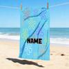 Personalized Name SpongeBob Theme Stylish Digital Printing Beach Towel Quick‑Drying Absorbent Blanket for Beach Pool Gym Travel