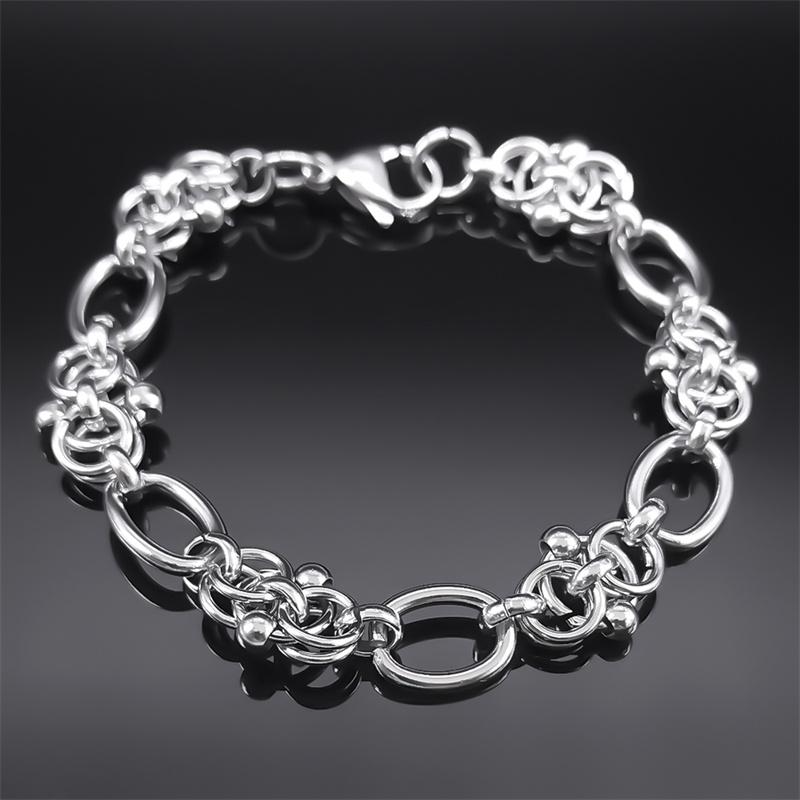 

Gothic Thorns Knot Chain Necklace for Men Women Stainless Steel Silver Color Hip Hop Trend Neck Chains Cool Jewelry Collar