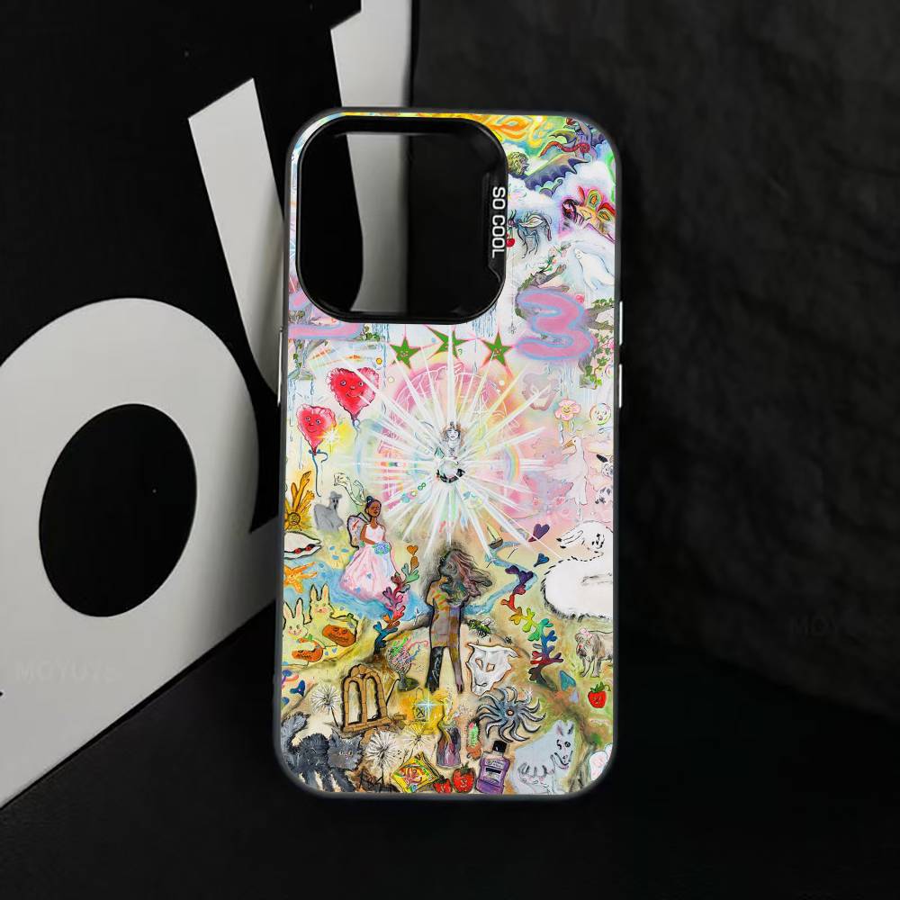 B-Bladee DG 3-3-3 Phone Case For iPhone 17,16,15,14,13,12,11 Plus,Pro Max,XS,Colorful Silver Phone case Funda Cover