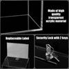 Acrylic Donation Box with Lock Clear Ballot Box Sign Holder Portable Suggestion Storage Container Raffle