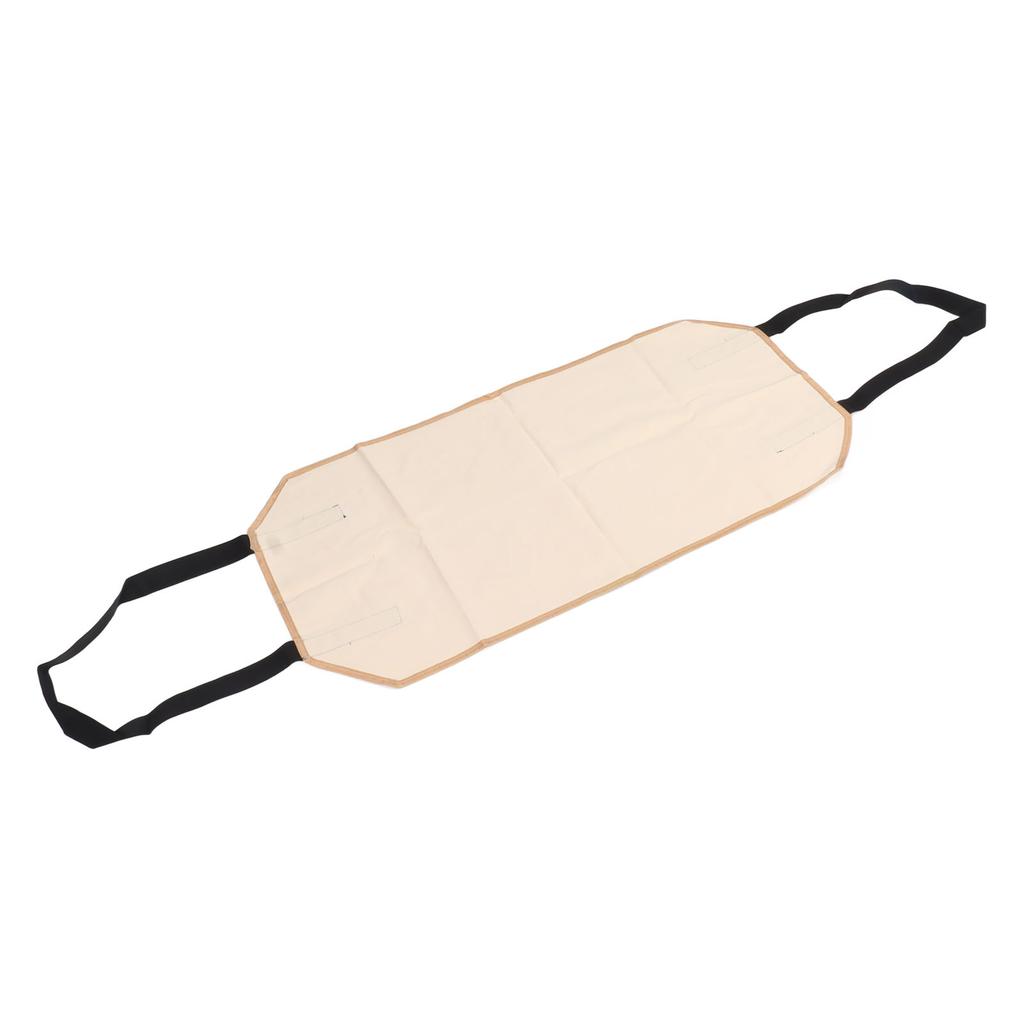 Large Canvas Firewood Carrier Log Bag Indoor Fireplace Log Carrier Holders Portable Wearproof Firewood Bag Beige
