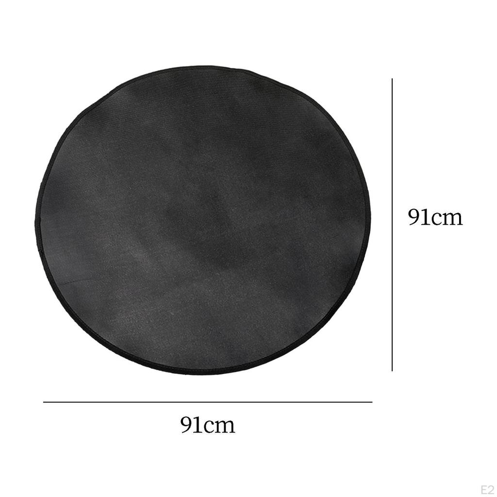 BBQ Floor Protective Mat, Fire Mat Round Double Layer Heat Insulation Fireplace Fireproof