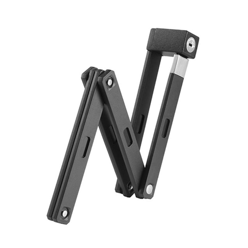 

High Security Bicycles Lock Heavy Duty AntiTheft Cycling Lock with Key and Brackets Bike Security Folding Lock Enduring 1