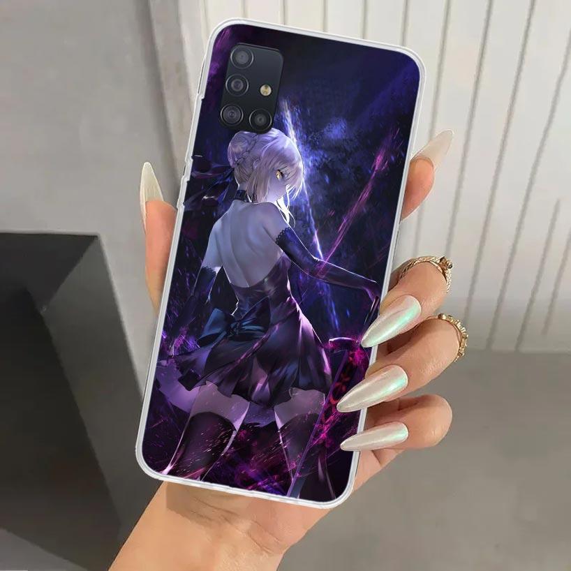 Fate Zero Stay Night Saber Phone Case for Samsung Galaxy A52 A32 A22 A12 A02S A50S A30S A10S Note 20 Ultra 10 Plus S10 A31 A20 A