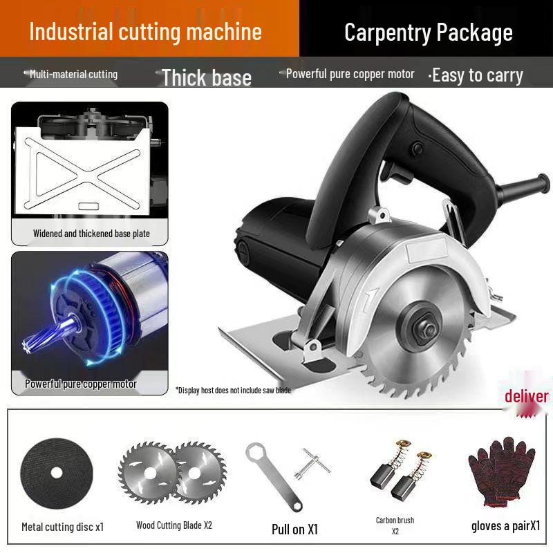 Versatile Portable Electric Saw for Marble, Stone, Tile, and Woodcutting