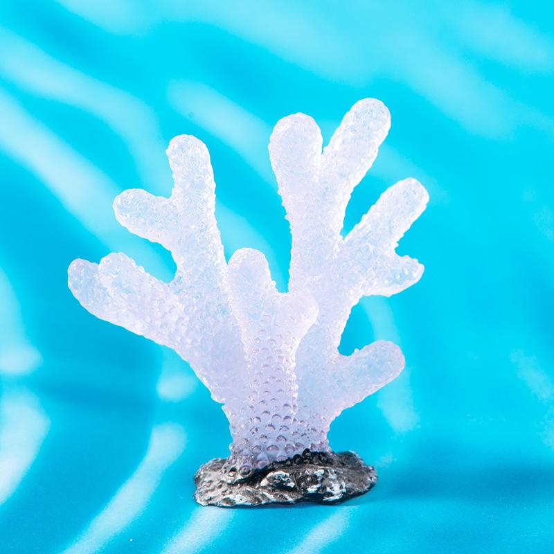 Luminous Coral Resin Pendant Miniature Landscape Decoration Accessories Fish Tank Aquarium Landscape Luminous Decorative Crafts