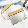 Wood-Handled Dough Scraper Board with Scale - Stainless Steel Flour and Dough Cutter