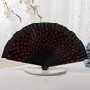 Practical Beautiful Decoration Multicolor Dot Print Folding Fan Home Supply Decorative Fan