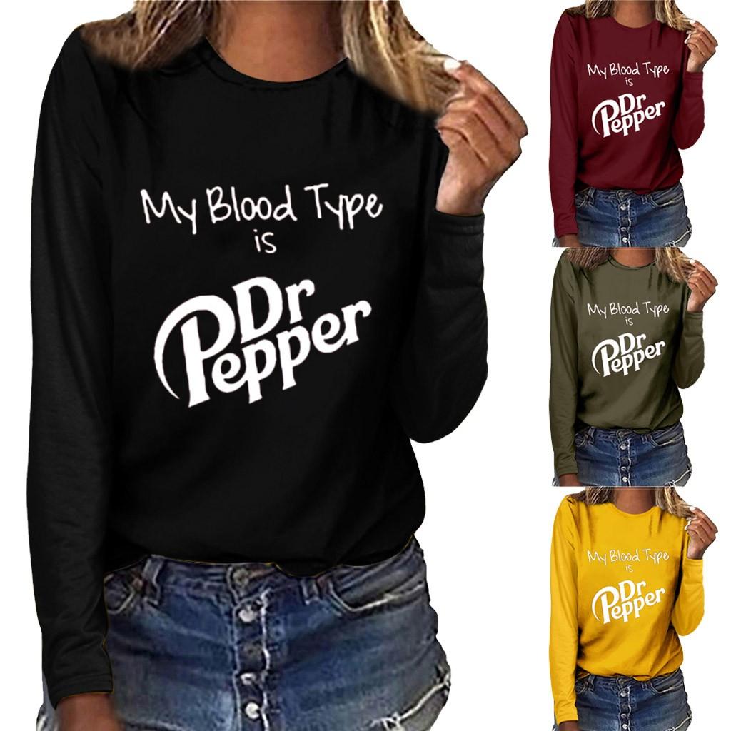 

Женский топ с длинным рукавом и принтом, пуловер, футболка, блузка