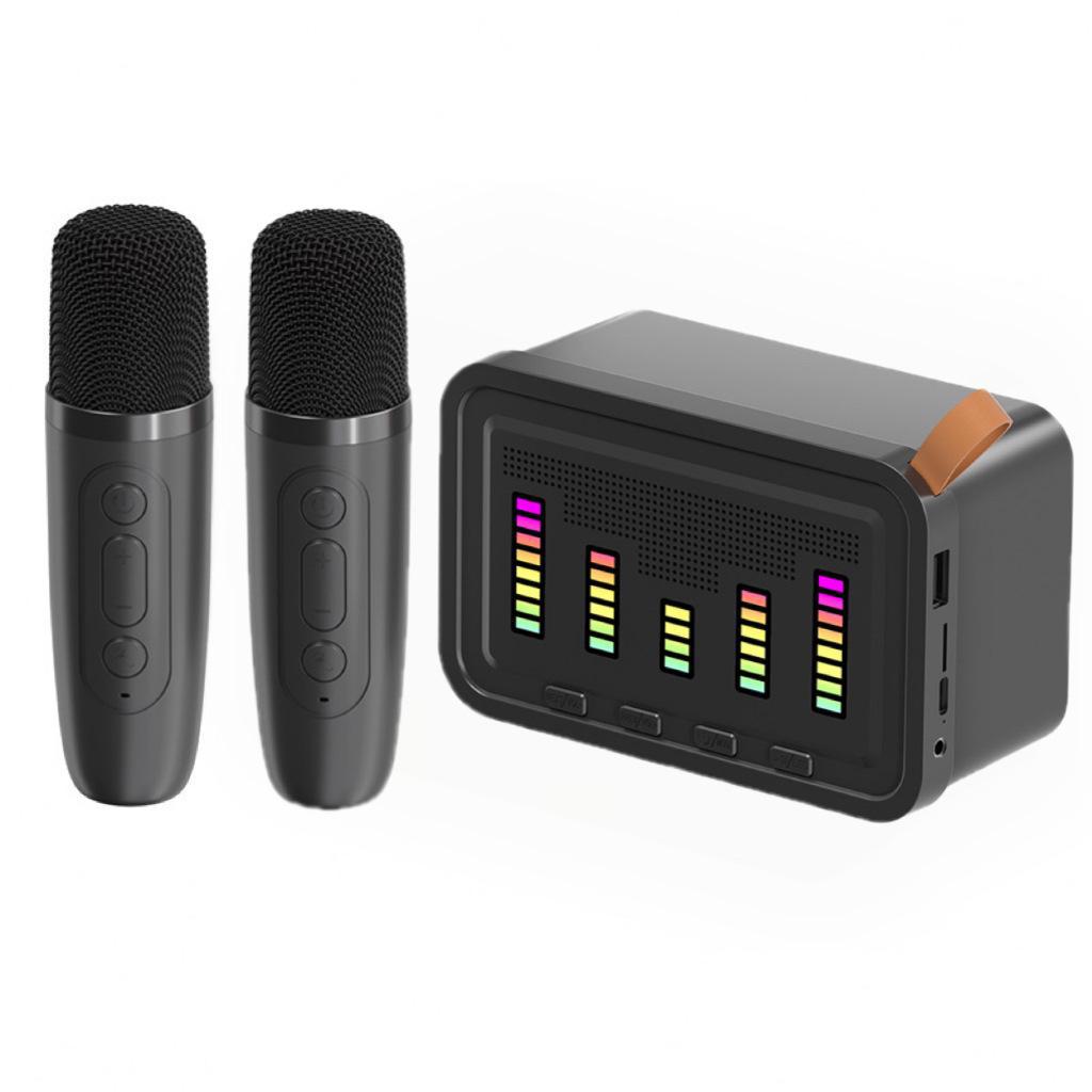 Q7 Ασύρματο Bluetooth Ηχείο & Μικρόφωνο με Φώτα - Φορητό Υπαίθριο Ηχείο Καραόκε