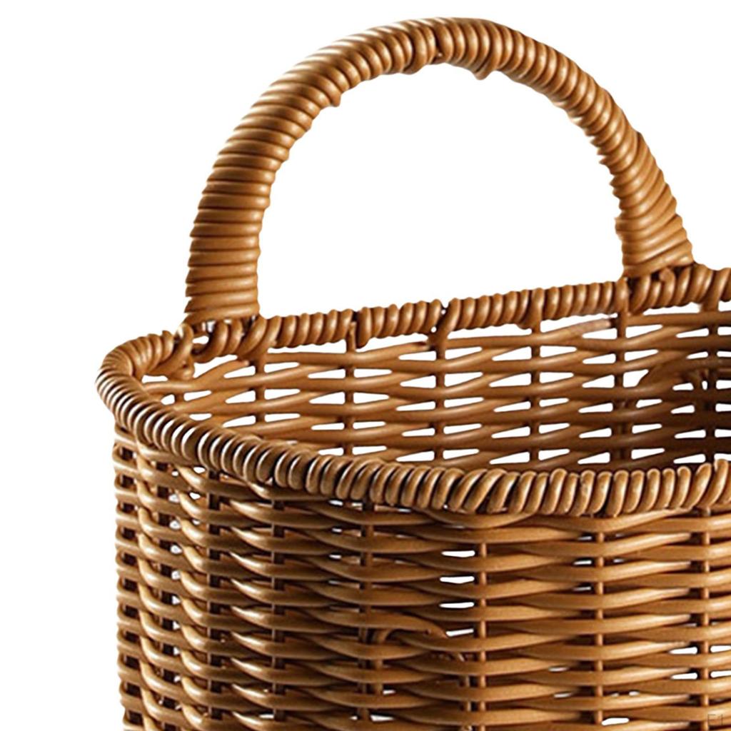 Handcrafted Hanging Storage Baskets for Kitchen Organization and Home Decor