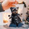 2D Flat Acrylic Car Pendant Motorcycle Black Dog Backpack Accessories   Decoration Backpack Pendant Christmas Tree Keychain Mobile Phone Case Pendant