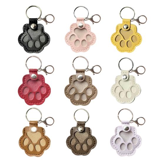 Pet Hair Keepsake Keychain Dog Cat Paw Shape Hair Storage