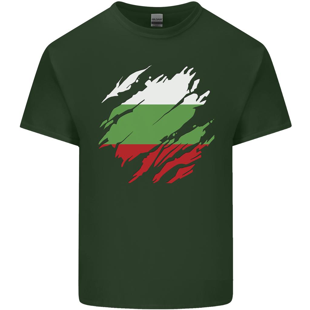 Torn Bulgaria Flag Bulgarian Day Football Unisexs Light Cotton TShirt