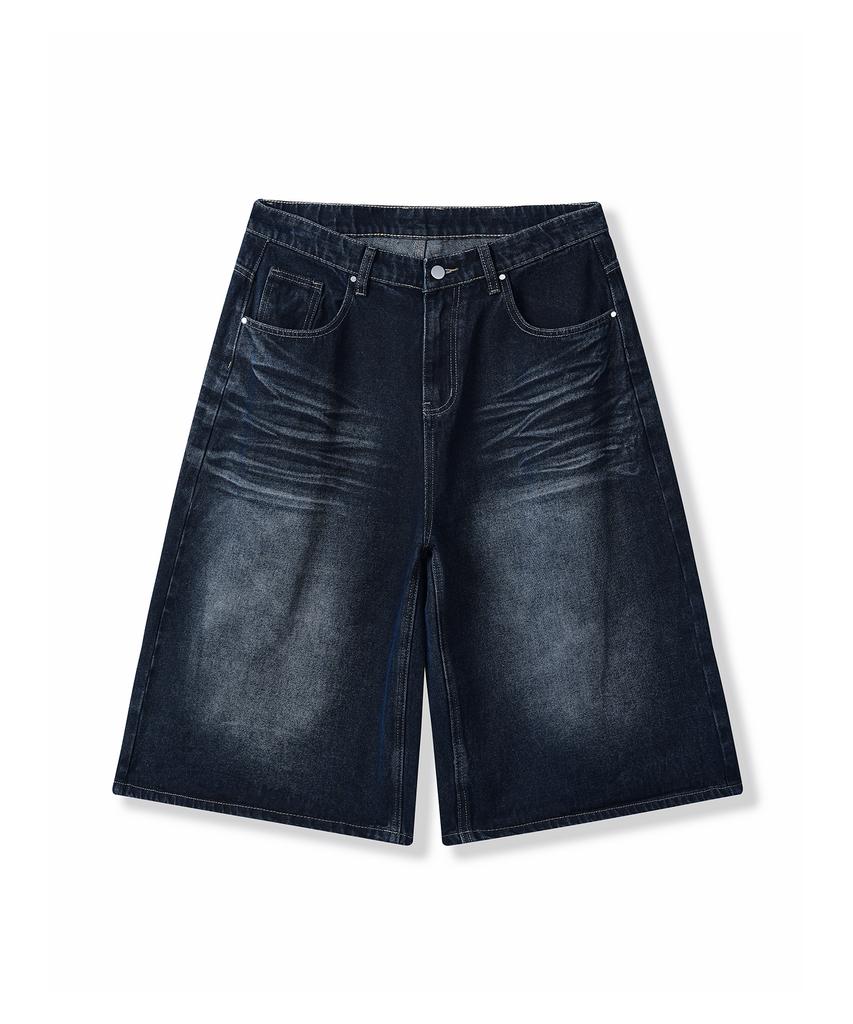 Descheuis Everyday Washed Bermuda Denim Pants Deep Blue (Type A)