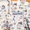 20 Sheets PET Die cut Stickers book Cartoon girl characters Decorative handmade Craft Material Diary Album Scrapbooking Supplies