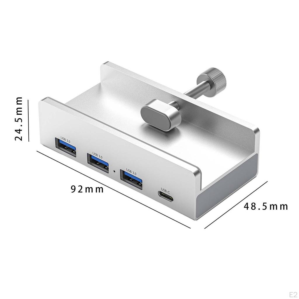 4 Port Aluminum External Dock Hub Converter, Lightweight And Durable Card , USB3.0 Extender for