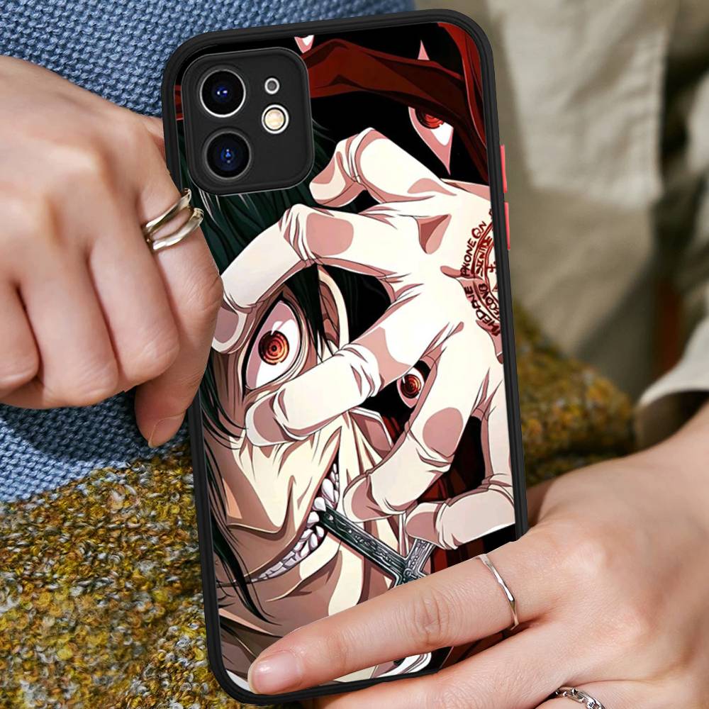 Horror Anime Hellsing Phone Case For IPhone 16 15 14 11 12 13 Pro Max Plus 12 XS Max Back Cover Matte Case