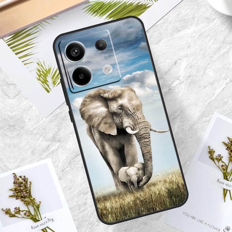 Elephant Baby Nature Case For Xiaomi Redmi Note 13 11 8 9 10 12 Pro 12S 11S 10S 9S Redmi 13C 9C 10C 12C Funda