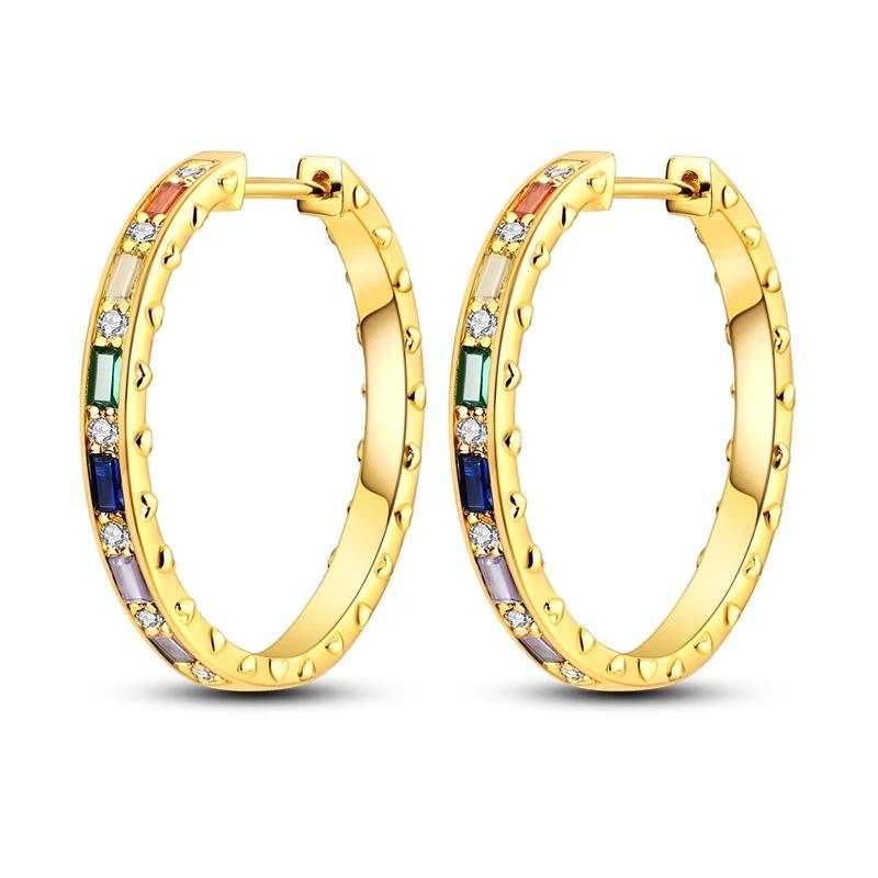 

Woman Earrings 925 Silver Colorful Zircon Geometric Line Butterfly Earrings for Women Anniversary Birthday Fine Jewelry Gift