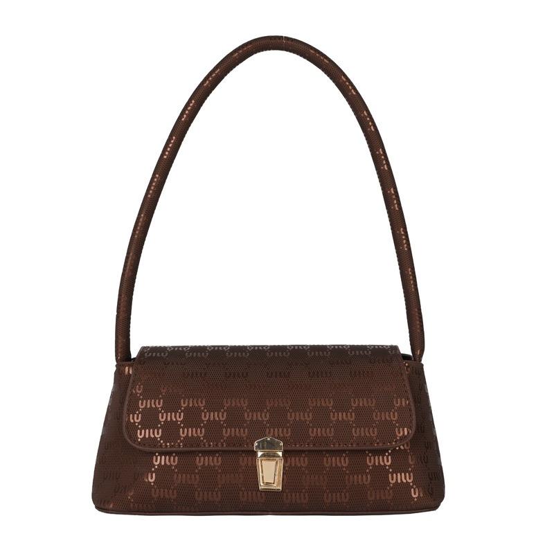 

Сумка женская популярная ретро нишевая сумка через плечо трендовая элегантная сумка-багет под мышкой красный