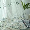 Vyšívaný okenní přízový závěs, Vyšívané tylové závěsy, Trojrozměrné embosované vyšívané evropské okenní přízové závěsy Průsvitné závěsy