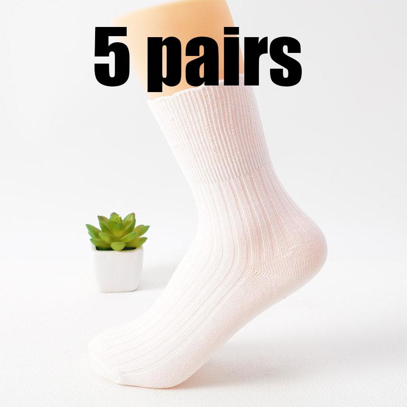 

5 пар носков с широким голенищем для диабетиков, предотвращающих варикозное расширение вен, удобных для пожилых людей, гипертоников, полных мужчин и беременных женщин, подарок One Size