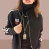 Giacca corta alla moda con collo alto per donna, abbigliamento casual primaverile/autunnale