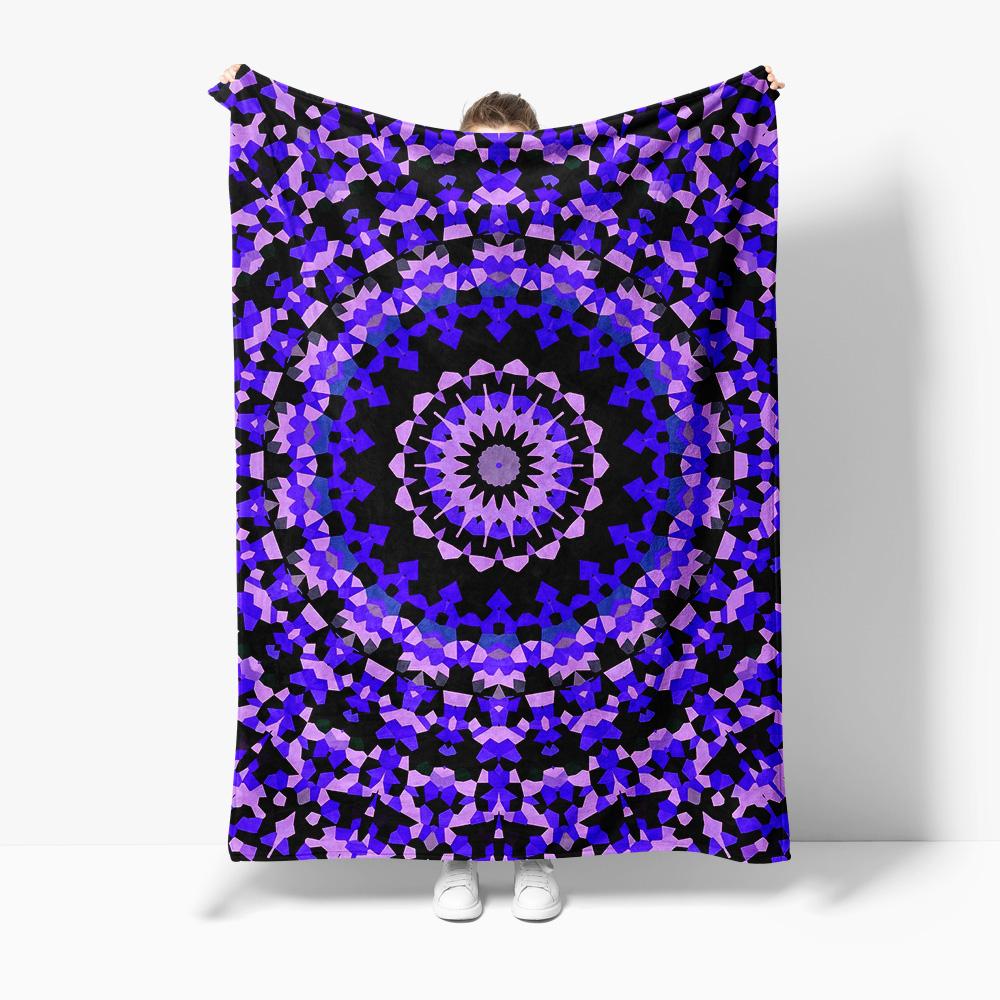 

Colorful Abstract Geometric Mosaic Pattern Fleece Blanket Sofa Bed Throw Decorative Gift Cushion Cover 75x100cm