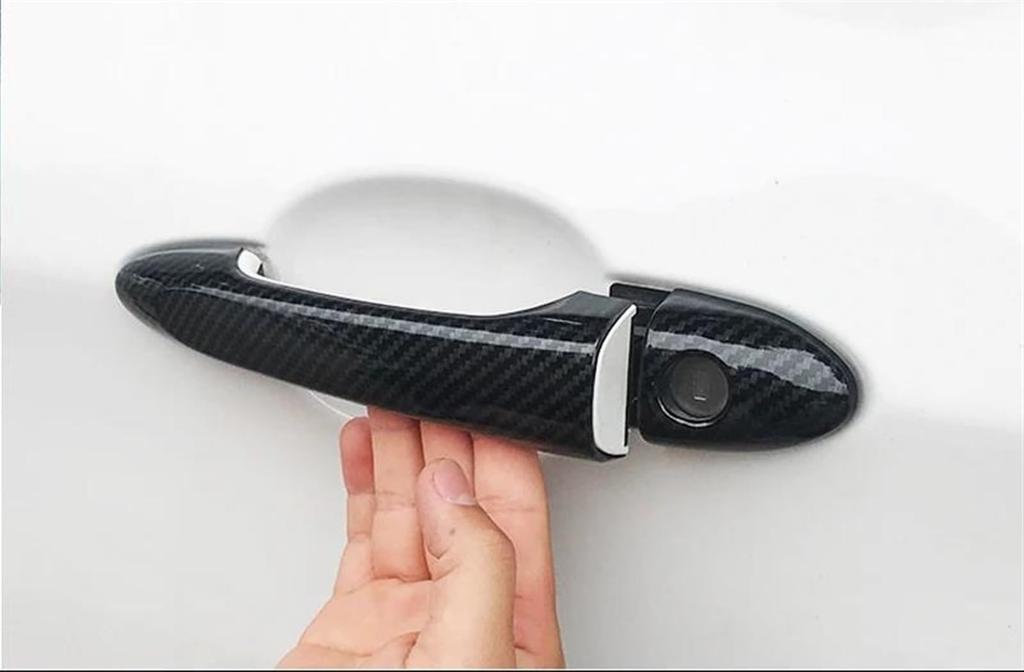 Car Exterior Door Handle Cover Protective Sticker Chrome Carbon Fiber Fit for Subaru Impreza