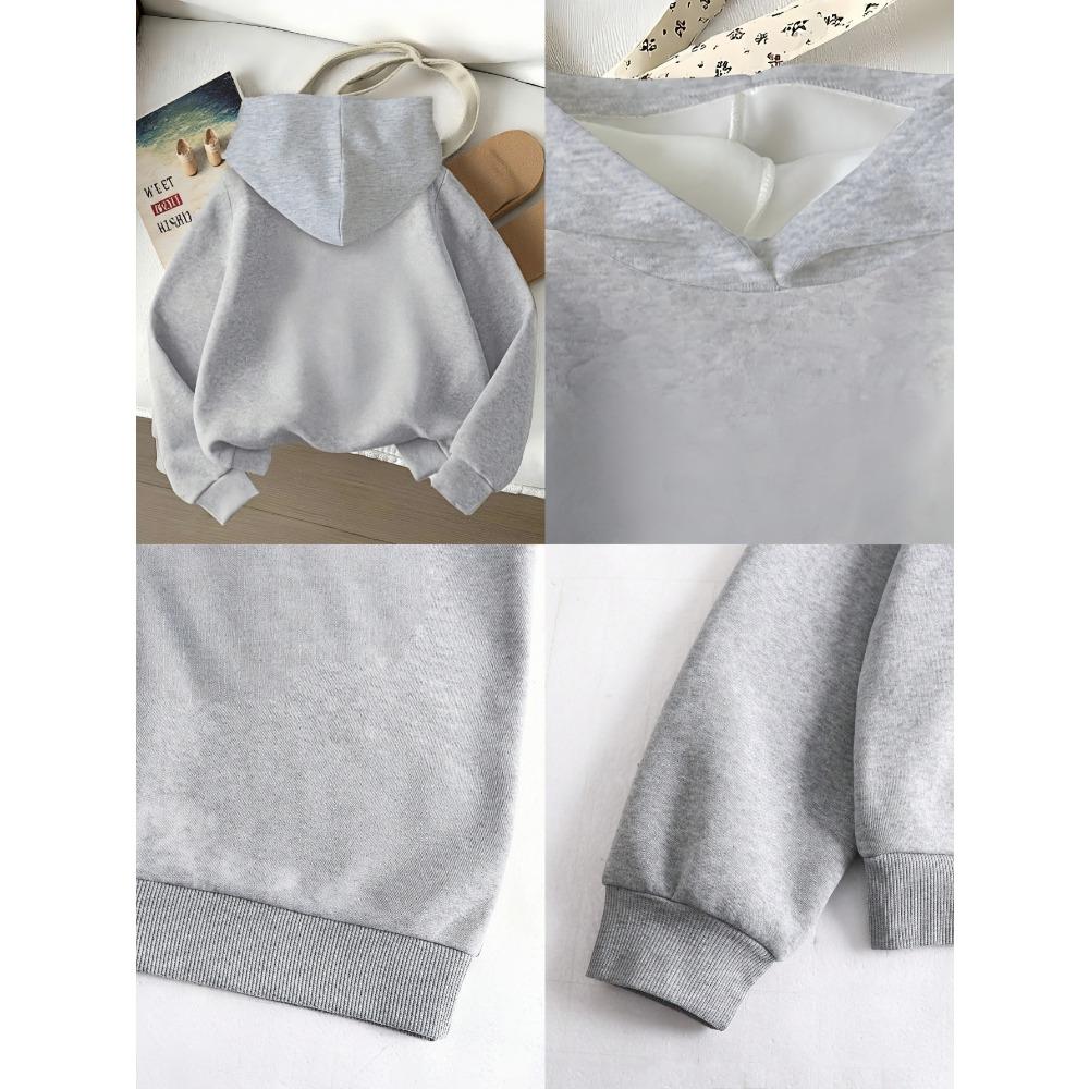 Cartoon Cherry Print Children's Hooded Sweater Cute Girls Casual and Comfortable Long-sleeved Pullover