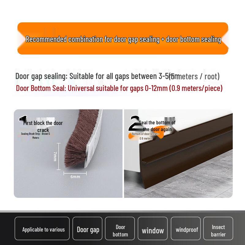Self-Adhesive Door & Window Brush Weatherstrip