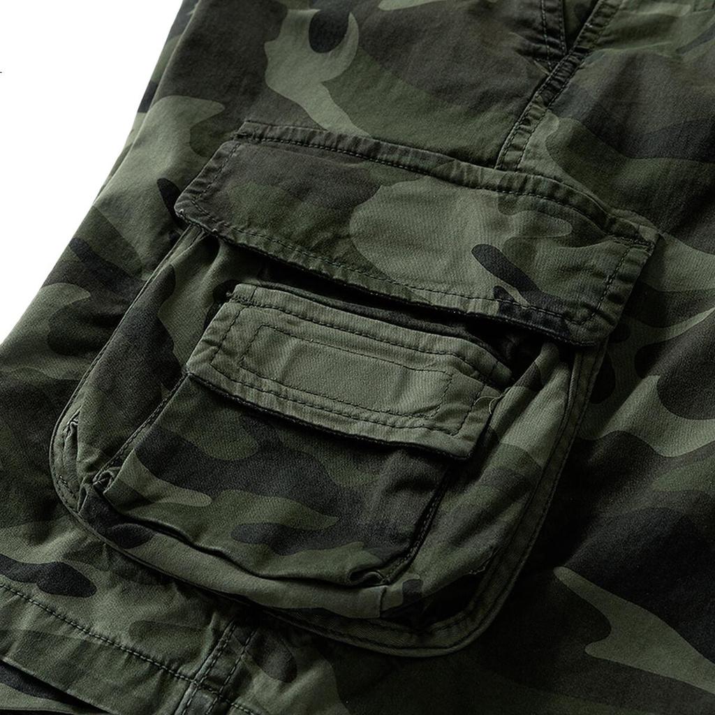 Dme [Camouflage Print] Summer Outdoor Sports Multi-Pocket Cargo Shorts, Loose Straight-Leg Comfortable Men's Casual Pants