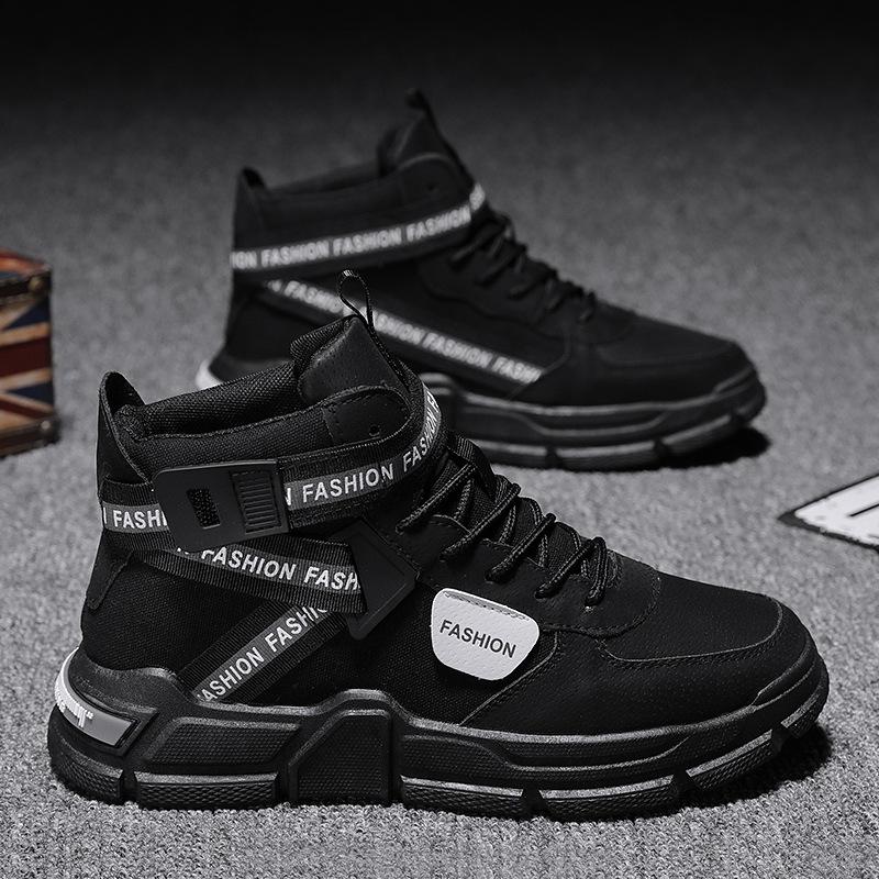 

2022 осенне-зимние модные мужские спортивные удобные универсальные повседневные кроссовки на толстой подошве 44 чёрный