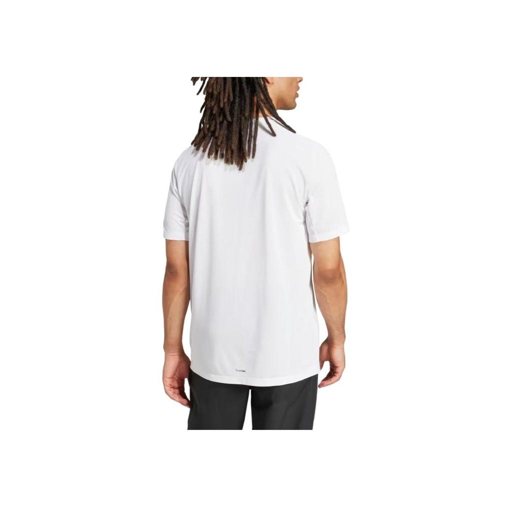 Adidas Climacool Comfortable Soft Breathable Short Sleeve T-Shirt Men Tops White JI9235