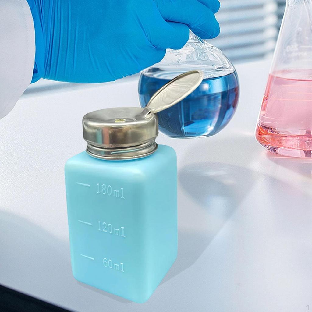 Liquid Dispenser with Pump for Nail Polish Remover, Refillable Container In Blue