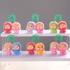 New Model Resin Figurine for Car Dashboard Decoration, Keychain, Backpack Hanger, Plush Fabric, Double Cherries Crying Baby