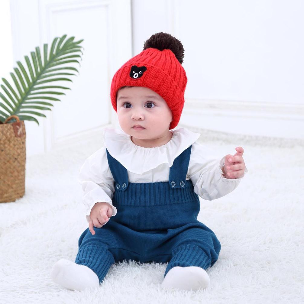 Gestrickte Baumwoll-Baby-Overalls mit offenem Schritt für 0-2 Jahre, Jungen & Mädchen, geeignet für Frühling/Herbst