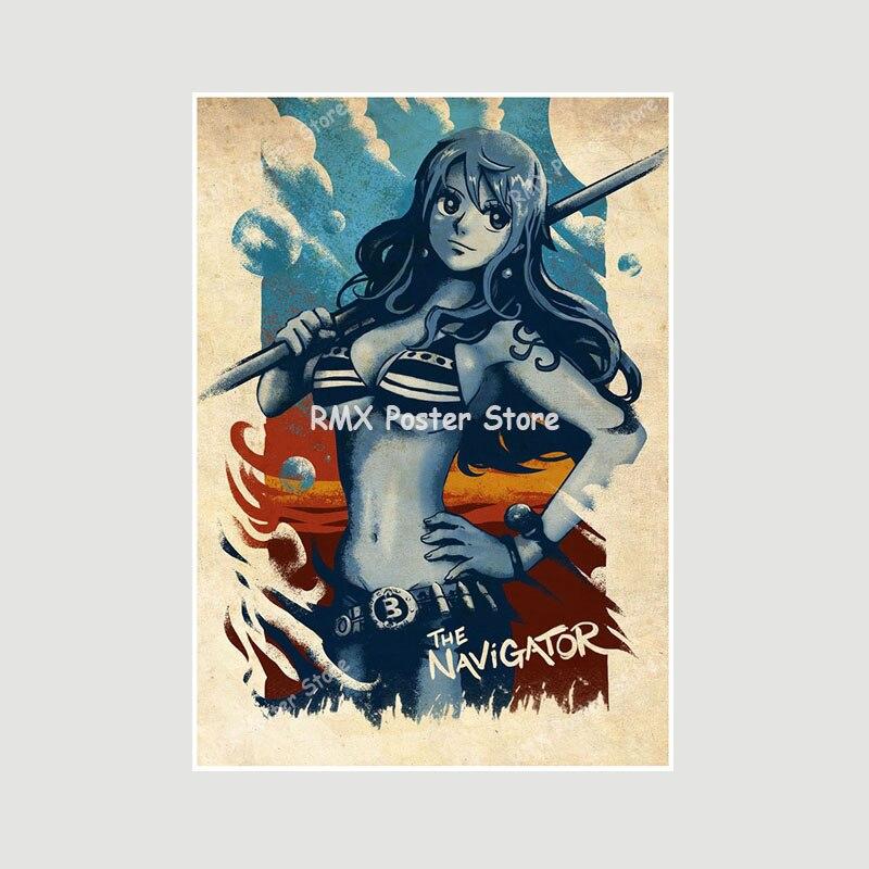 One Punch Man JoJo's Bizarre Adventure Art Painting Pictures for Bar Cafe Home Decor White Paper Room Decoration Anime Posters