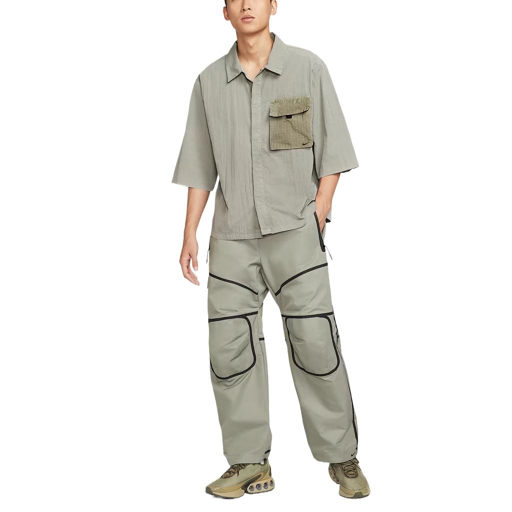 Nike Swoosh Tech Soft Comfortable Simple Versatile Short Sleeve Shirt Men Shirts Army-Green HJ2955-320