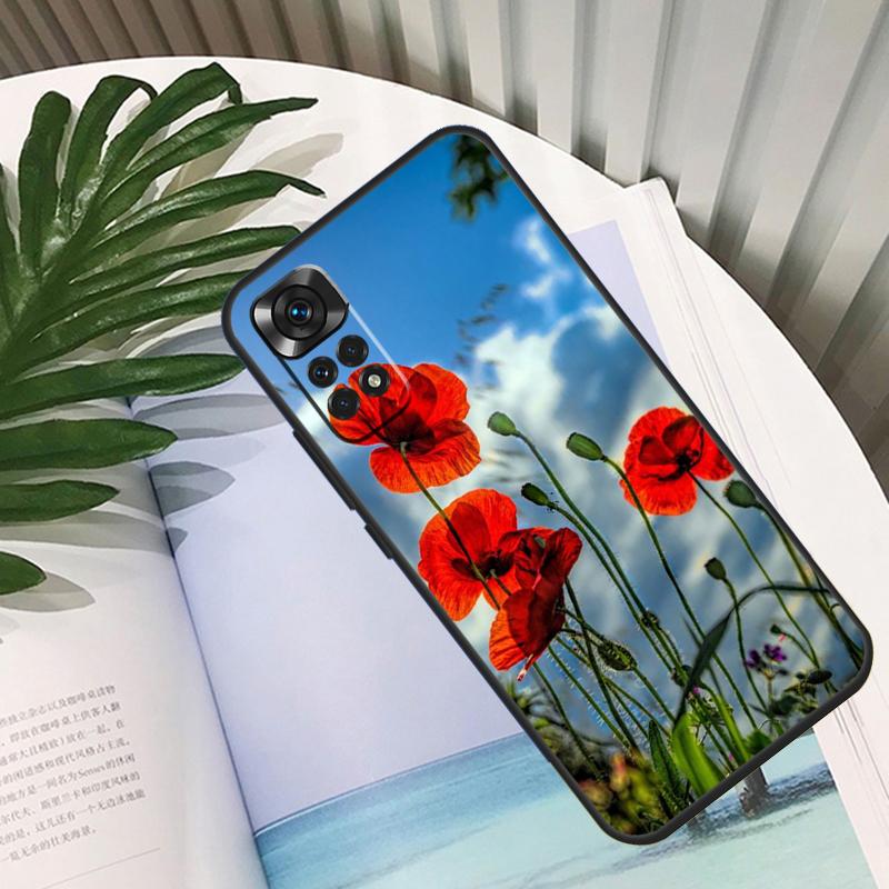 Poppy Flower Bloom For Xiaomi Redmi 10C 9C 12C 10A 9T Case For Redmi Note 12 8 9 10 11 Pro 9S 10S 11S Cover